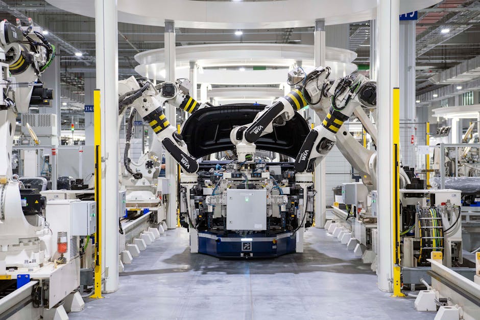 Laserschweißroboter in der modernen Automobilfertigung