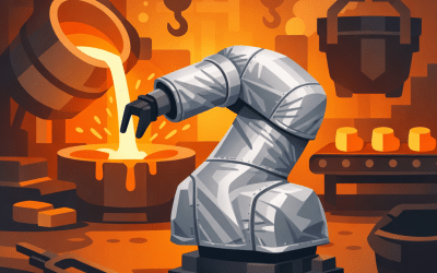 Robot protection in foundry environments: protective covers for foundry robots