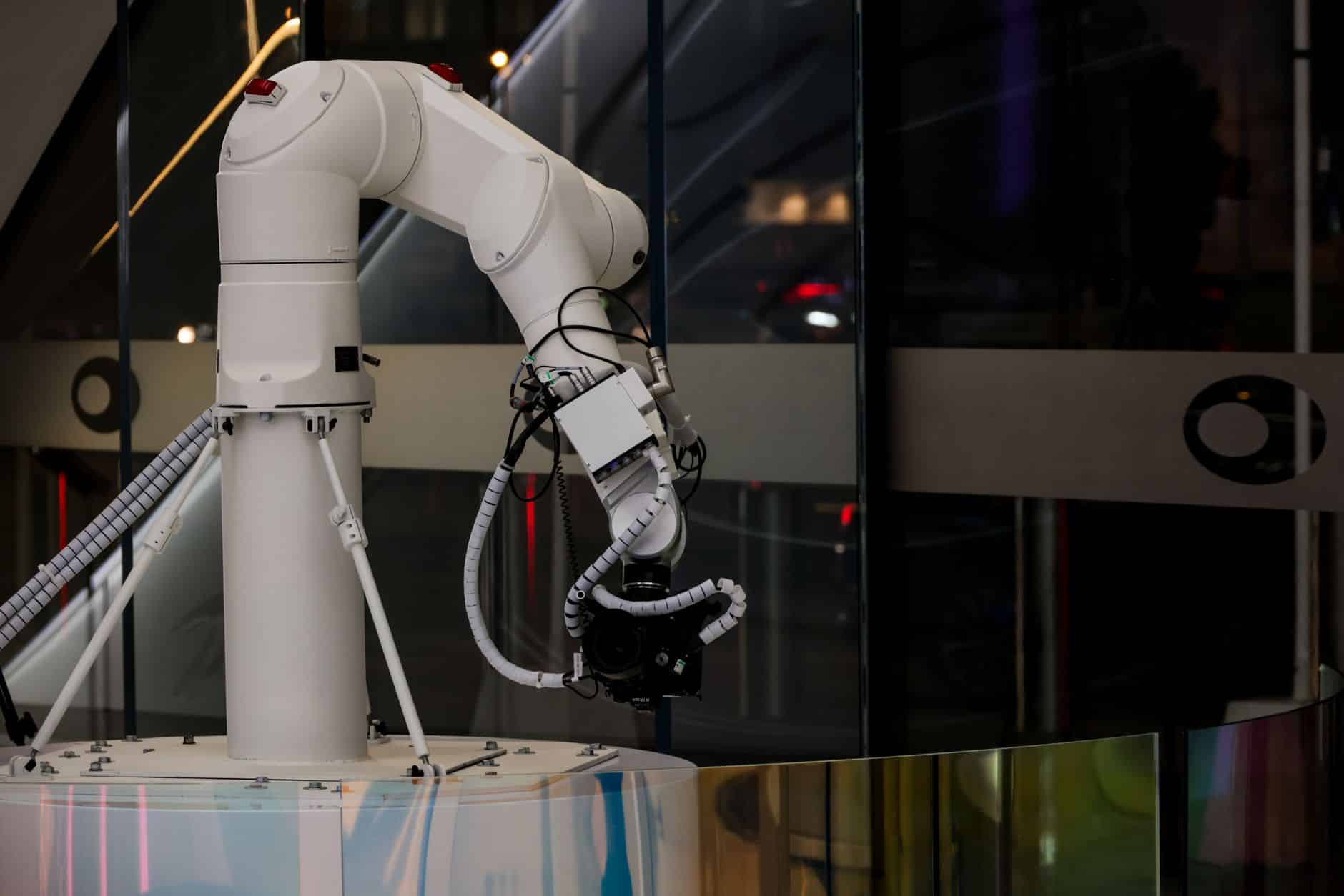 Robotic arm in an industrial production setting