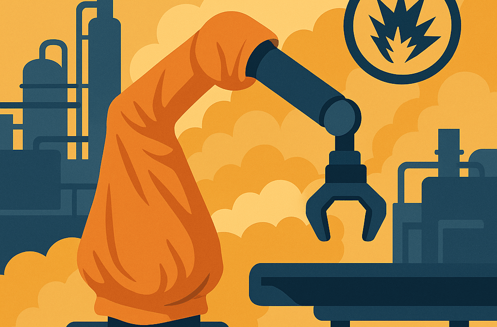 Protection robot ATEX : guide complet des housses de protection pour robots industriels en environnement explosif certifié