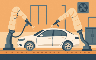 Protection robot peinture industrielle : housses sur mesure pour ligne peinture et industrie automobile