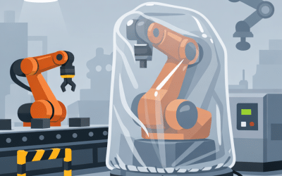 Housse de protection pour robot en retrofit : protégez vos robots industriels sans arrêt de production